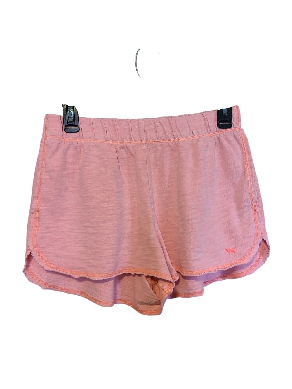 PINK Victorias Secret Logo Shorts Womens M Neon Cotton Lounge Active Pocket Cute
